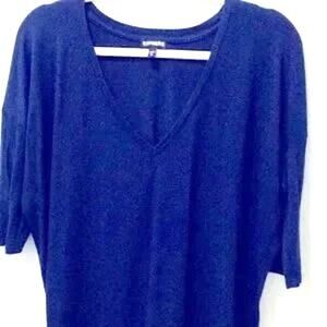 Express Women’s Top Size-Medium ***Small Pull On The Back-See Photo Navy Blue.